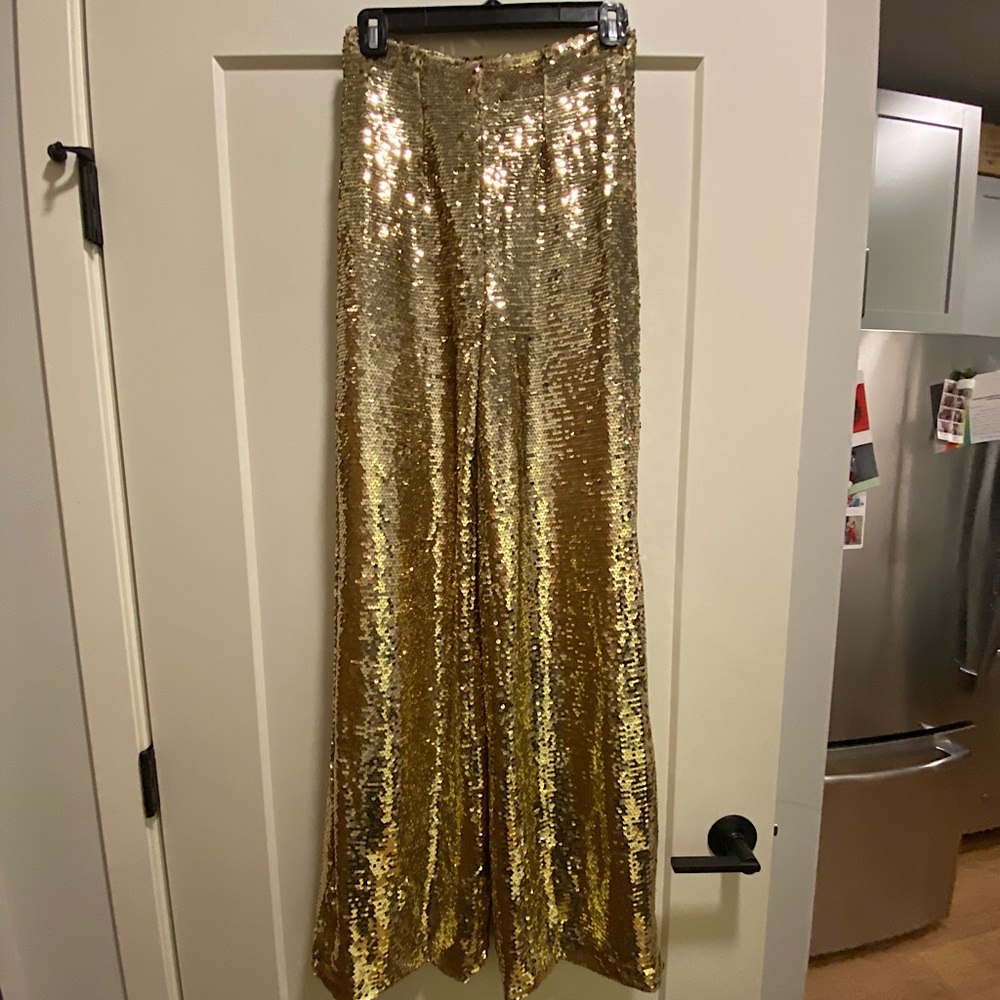 Peace + Love Gold Sequin Pants